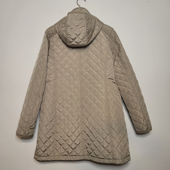 Ralph Lauren Lauren Quilted Taupe Jacket Size L - Picture 6 of 14